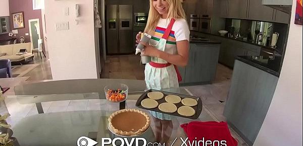  POVD Thanksgiving Creampie Party With Kenzie Reeves
